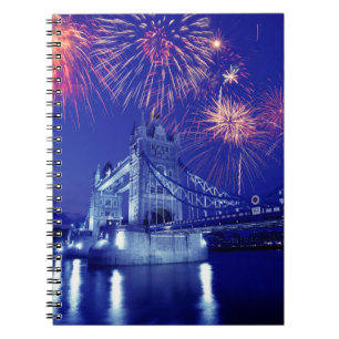 Great Britain, London. Fireworks over the Tower Notebook
