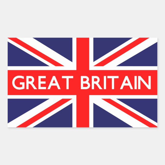 Great Britain UK Flag Rectangular Sticker (Front)