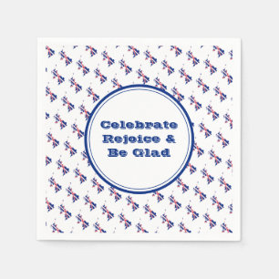 GREAT BRITAIN UK Personalised Celebrate Rejoice Napkin