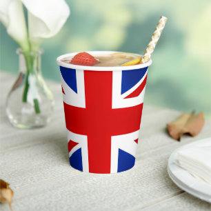 Great Britain United Kingdom British UK Flag  Paper Cups