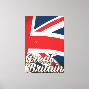 Great Britain vintage style travel poster Canvas Print