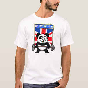 Great Britain Weightlifting Panda T-Shirt