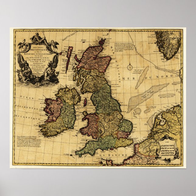 Great BritainPanoramic MapGreat Britain Poster (Front)