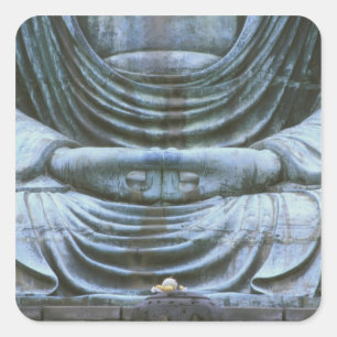 Great Buddha Detail, Kotokuji Temple, Kamakura, 2 Square Sticker