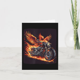 Great Burning Motorcycle For Boys And Girls  Card