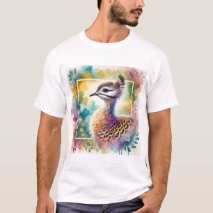 Great Bustard 020824AREF110 - Watercolor T-Shirt