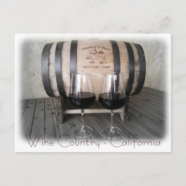 Great California Wine Postcard! Postcard (Front)