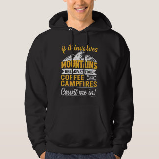 Great Campfire Camping and Mountains Hoodie