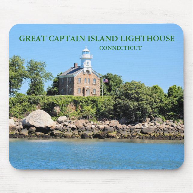 Great Captain Island Lighthouse, CT Mousepad (Front)