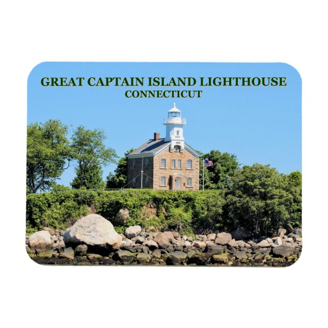 Great Captain Island Lighthouse, CT Photo Magnet (Horizontal)