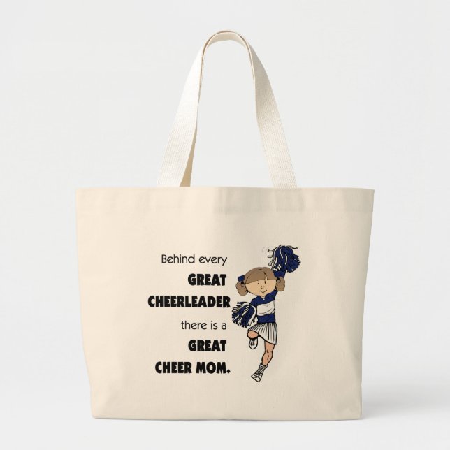 Great Cheer Mum-brown Large Tote Bag (Front)
