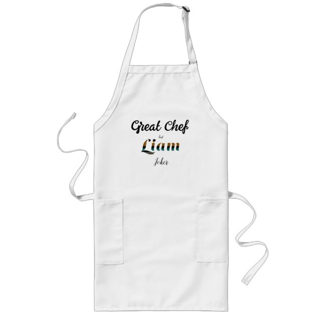 Great Chef but Liam Joker Long Apron (Front)
