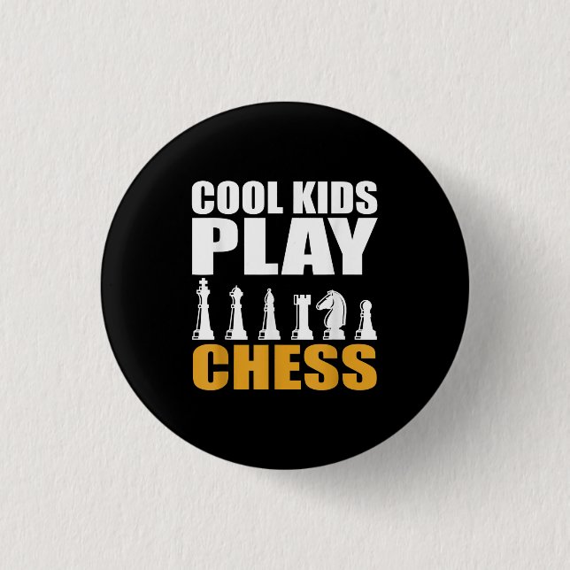 Great Chess Kids Chess Piece Girls Boys 3 Cm Round Badge (Front)