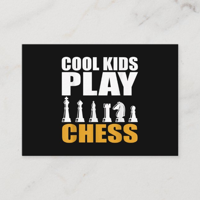 Great Chess Kids Chess Piece Girls Boys Enclosure Card (Front)