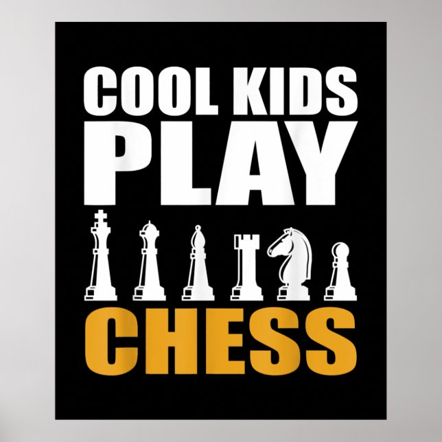 Great Chess Kids Chess Piece Girls Boys Poster (Front)