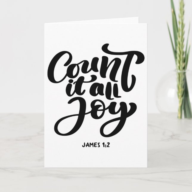 Great Christian count It All Joy  Card (Front)