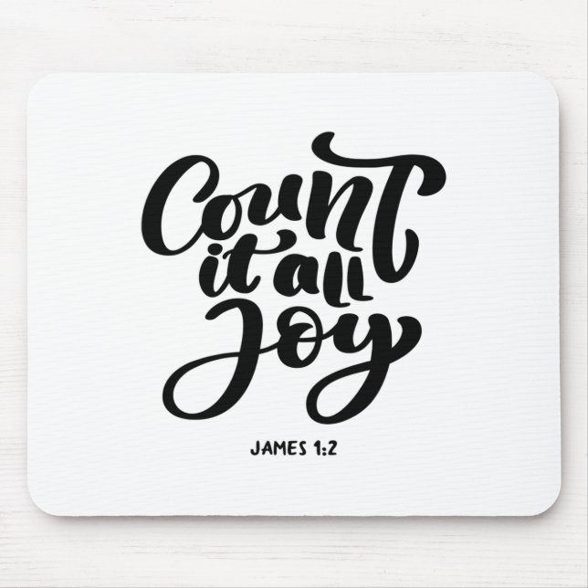 Great Christian count It All Joy  Mouse Mat (Front)
