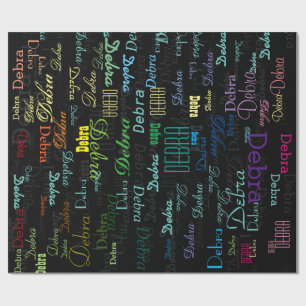 great colour names pattern, a typographic wrapping paper