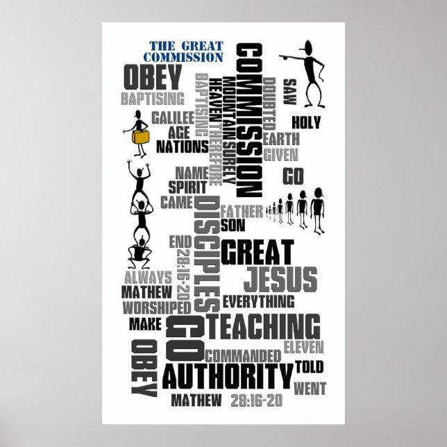Great Commission Mathew 28 (v1) Poster (Front)