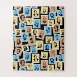 Great composers on stamps, tricolour pattern - 1 jigsaw puzzle<br><div class="desc">My graphic portraits of the greatest composers on stamp.
Saint-Saëns Rossini Puccini Bizet Verdi Rachmaninoff Mendelssohn Ravel Prokofiev Elgar Vivaldi Schumann Stravinsky Strauss Tchaikovsky Grieg Mozart Liszt Bach Brahms Beethoven Wagner Schubert Handel Mahler Debussy Mussorgsky Chopin Dvořák Haydn</div>
