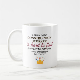 Great Construction Worker Personalised Name Gift Coffee Mug