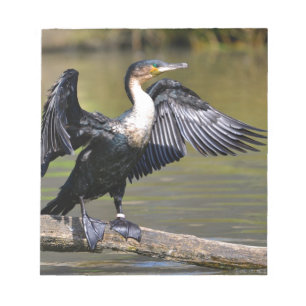 Great Cormorant with opened wings Notepad