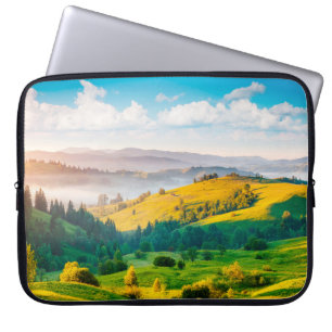 Great countryside landscape in morning light. Loca Laptop Sleeve