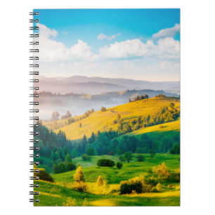Great countryside landscape in morning light. Loca Notebook