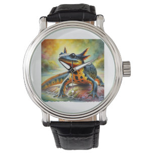 Great Crested Newt 020924AREF132 - Watercolor Watch