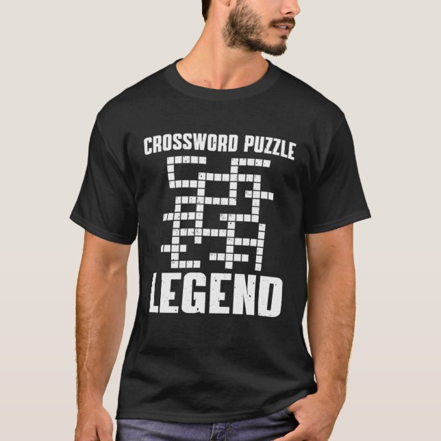 Great Crossword Puzzle Legend Costume Word Game T-Shirt (Front)