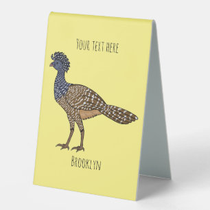 Great curassow bird cartoon illustration