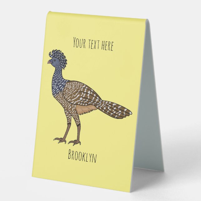 Great curassow bird cartoon illustration (Front)