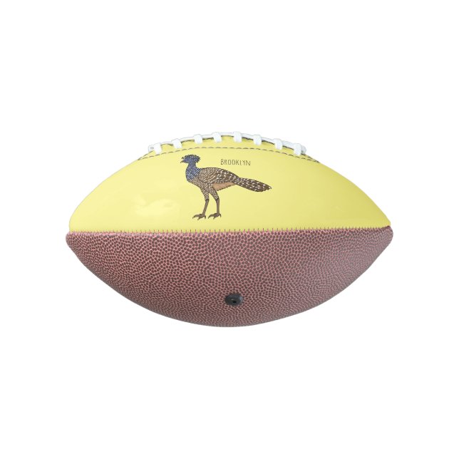 Great curassow bird cartoon illustration american football (Rotated 270)