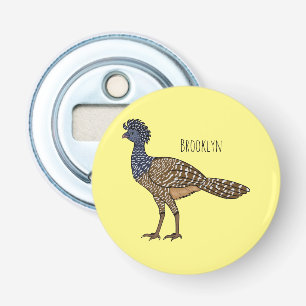 Great curassow bird cartoon illustration bottle opener