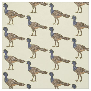 Great curassow bird cartoon illustration fabric