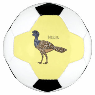 Great curassow bird cartoon illustration football
