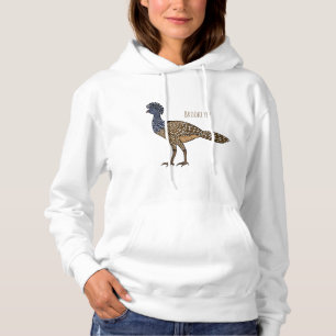 Great curassow bird cartoon illustration hoodie