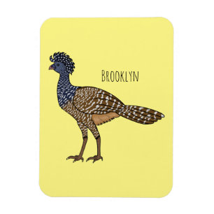 Great curassow bird cartoon illustration  magnet