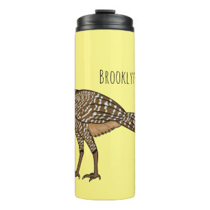 Great curassow bird cartoon illustration  thermal tumbler