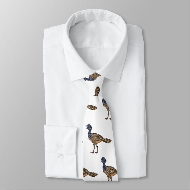 Great curassow bird cartoon illustration  tie (Tied)