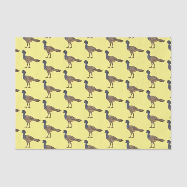 Great curassow bird cartoon illustration tissue paper (Front)