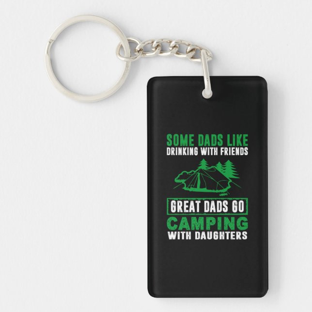 Great Dads Camping With Daughters Key Ring (Front)