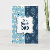 Great Dads Elegant Day Card