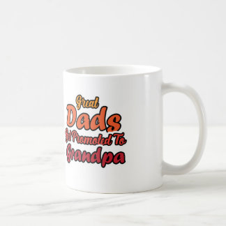Great Dads Get Promoted To Grandpa Retro Typograph Coffee Mug