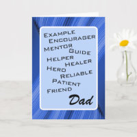 Great Dad's List of Qualities - my Dad