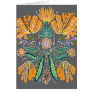 Great Dane abstract floral Invitation 