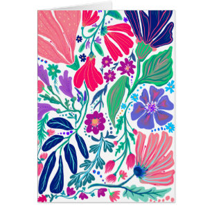 Great Dane abstract floral Invitation