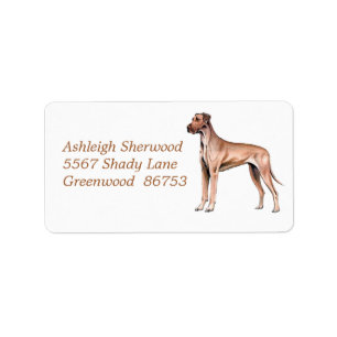 Great Dane Address Label