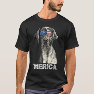Great Dane American Usa Flag 4th Of July Fourth Do T-Shirt