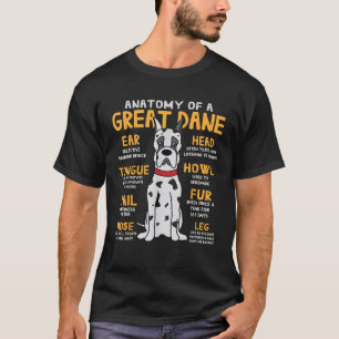 Great Dane Anatomy Funny Dog Mom Dad Gift  T-Shirt